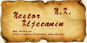 Nestor Klječanin vizit kartica